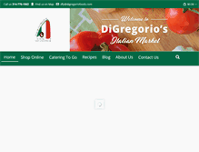 Tablet Screenshot of digregoriofoods.com